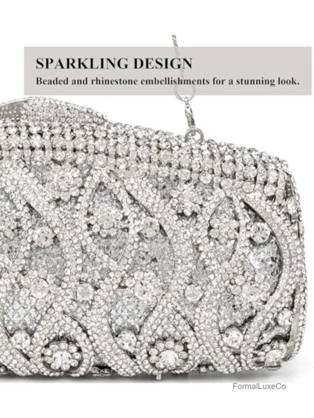 Hollow-Out Crystal Minaudiere Clutch Fits iPhone 14 Gala Evening Bag